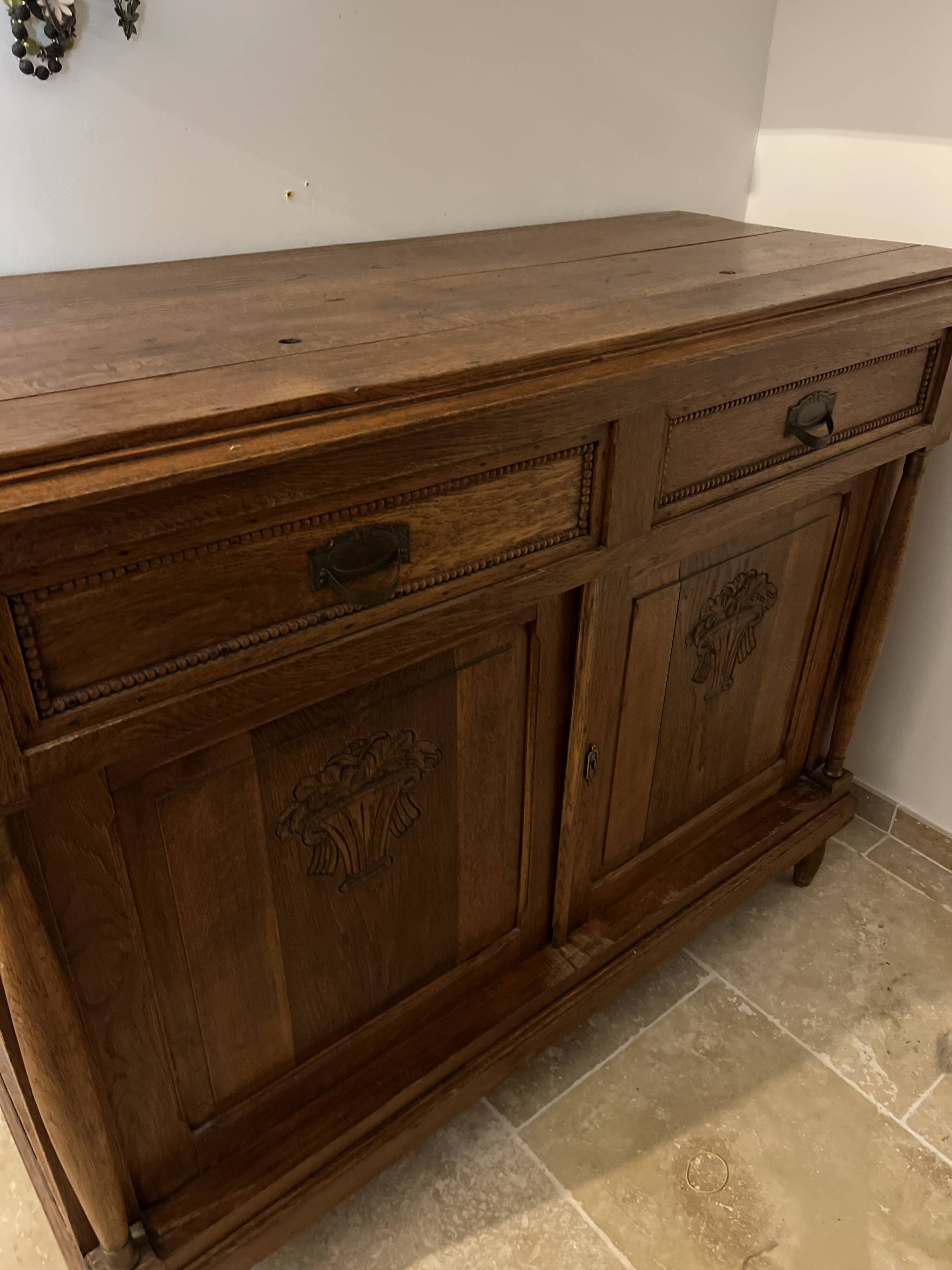 Buffet 18th century louis xiii magnificent wooden storage cabinet