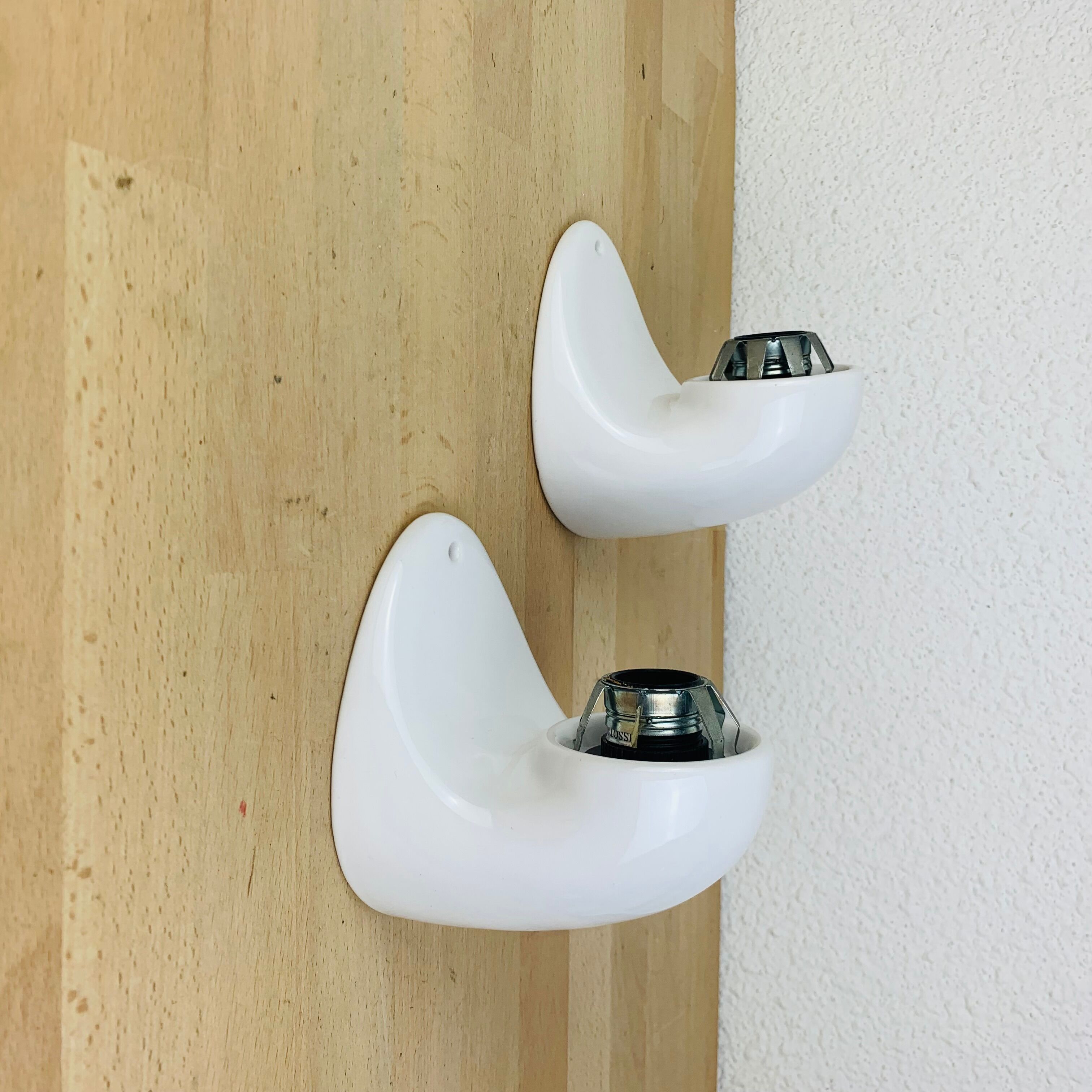 Paire d'appliques space age en céramique