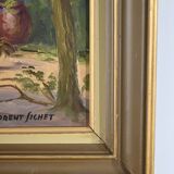 Tableau « Maison Fleurie à la Blanche », signé F.Sichet – 2ème partie XXe