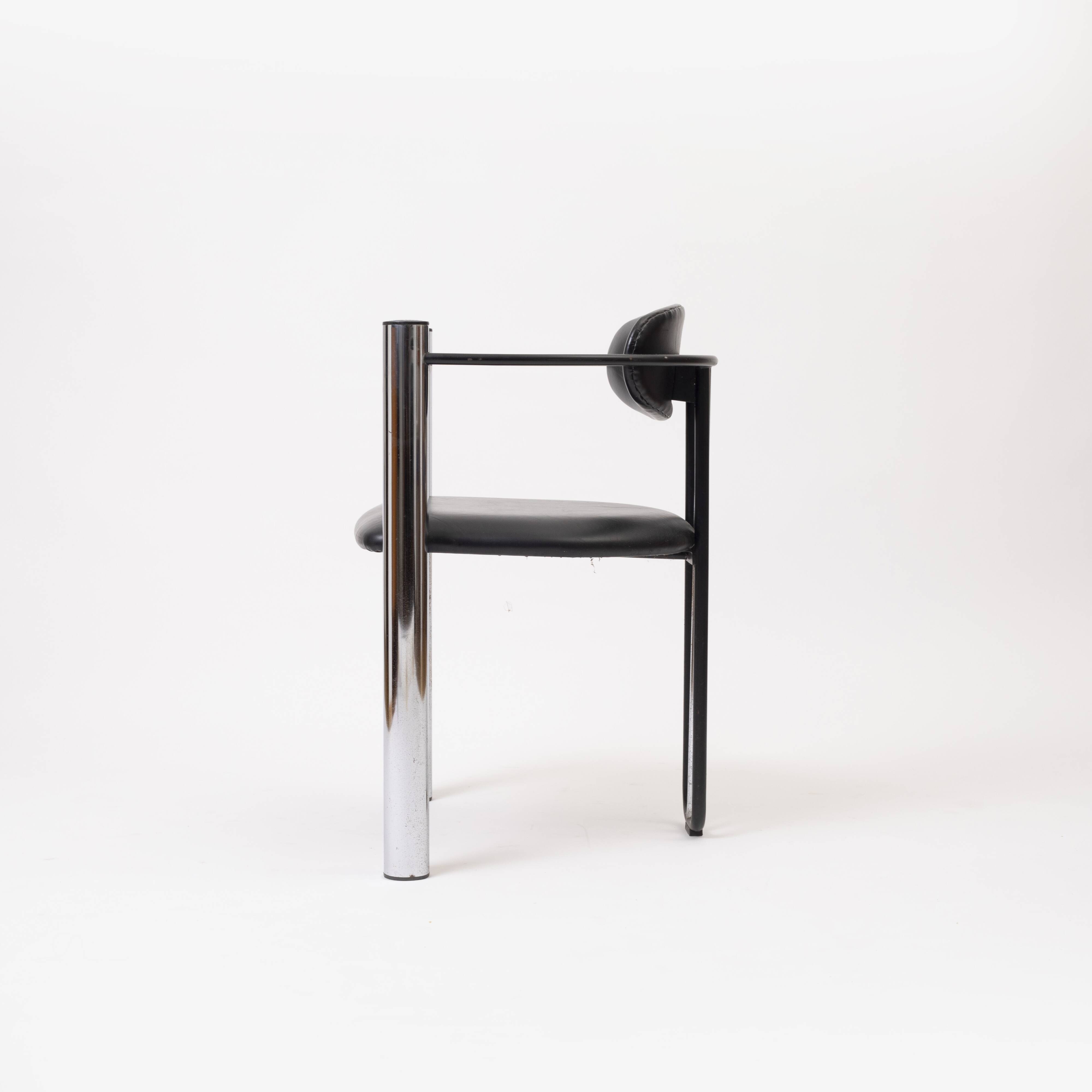 Unique postmodern chome armchair, Czechoslovakia, 1970s