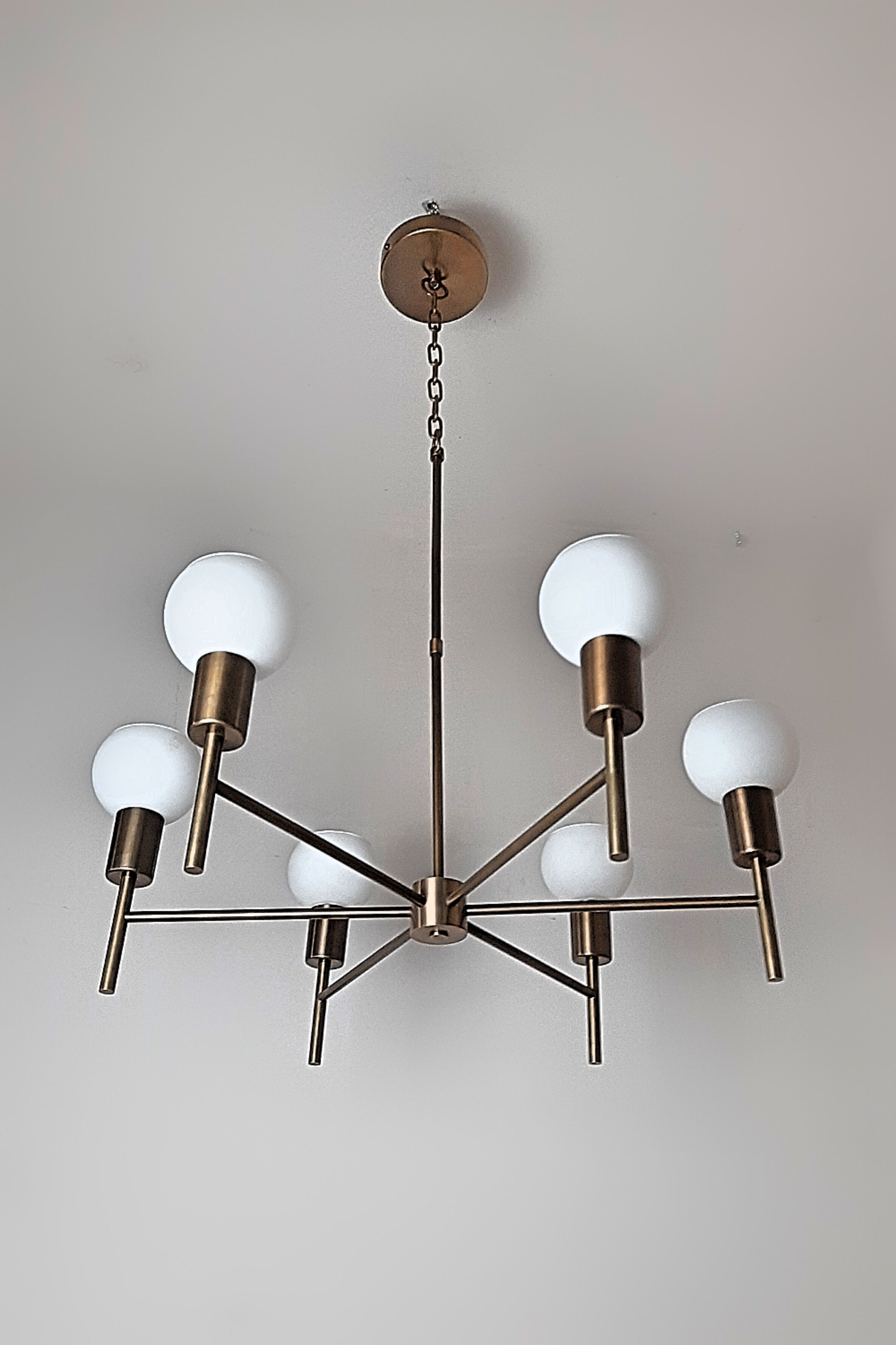 Mid century modern chandelier 6 cups