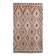 Grand kilim vintage motifs géométriques, tons terre et bleu pastel