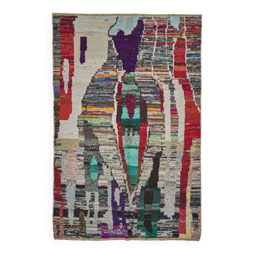 Tapis boho recyclé turc fait main 175 cm x 270 cm