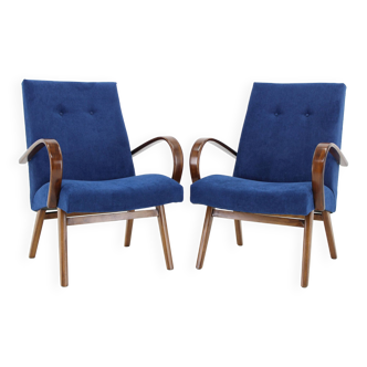 1960s Pair of Jaroslav Smidek Armchairs for TON, Czechoslovakia