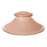 small pink lampshade in pink granite glass from the 50s