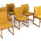Set of 6 Vamdrup dining chairs 'Nyhavn' - new upholstery restored