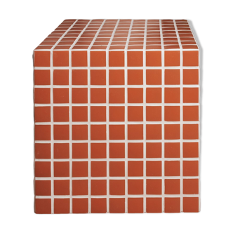 Terracotta tiled cube