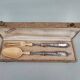 Sterling silver and ivorine salad servers