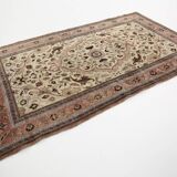 4x7 Brown Floral Vintage Persian Rug, 130x215Cm SK 2606