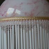 Opaline wall light with ceramic and glass pendants