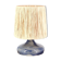 Blue sandstone lamp, raffia lampshade, 1960s