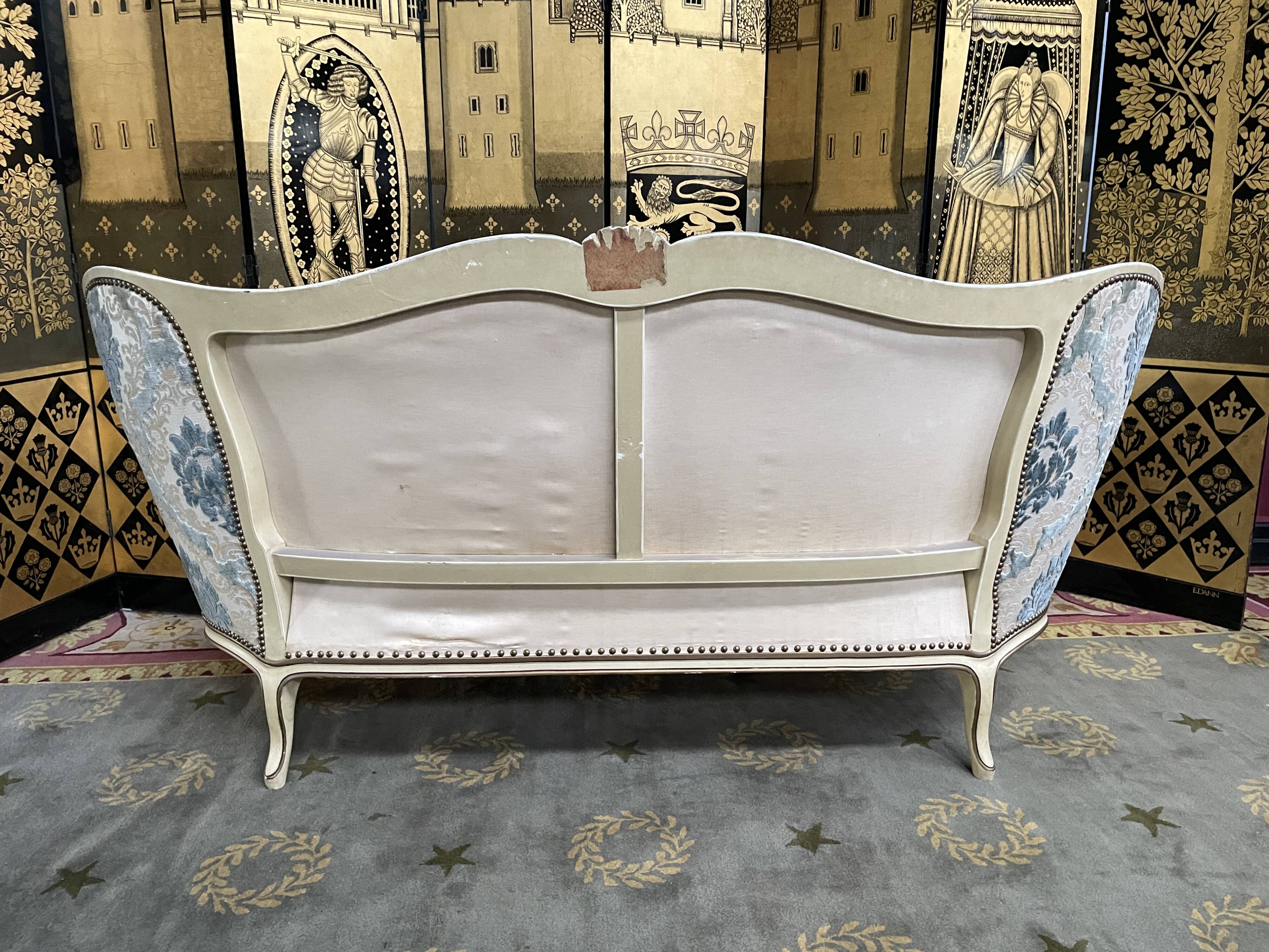 Louis XV style basket sofa