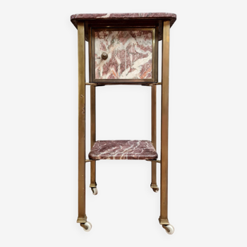 Ceremonial furniture in marble and gilded brass circa 1880-1900