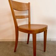 Lot 12 wooden bistro chairs by Horgen Glarus 70s vintage