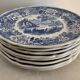 10 assiettes plates bleues Villeroy et Boch modèle Burgenland 1950