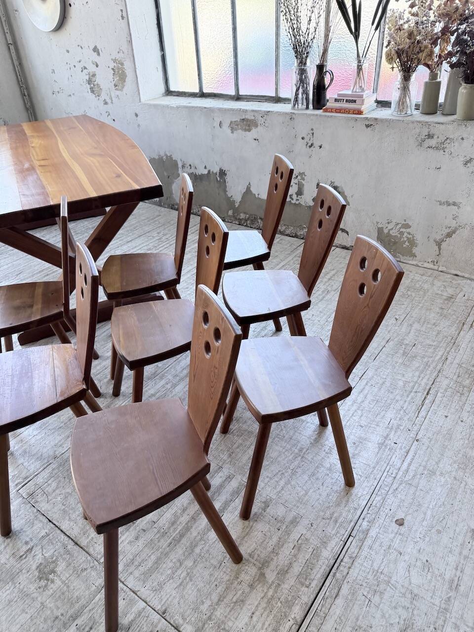Mountain furniture set with table and 8 chairs Malmvall.