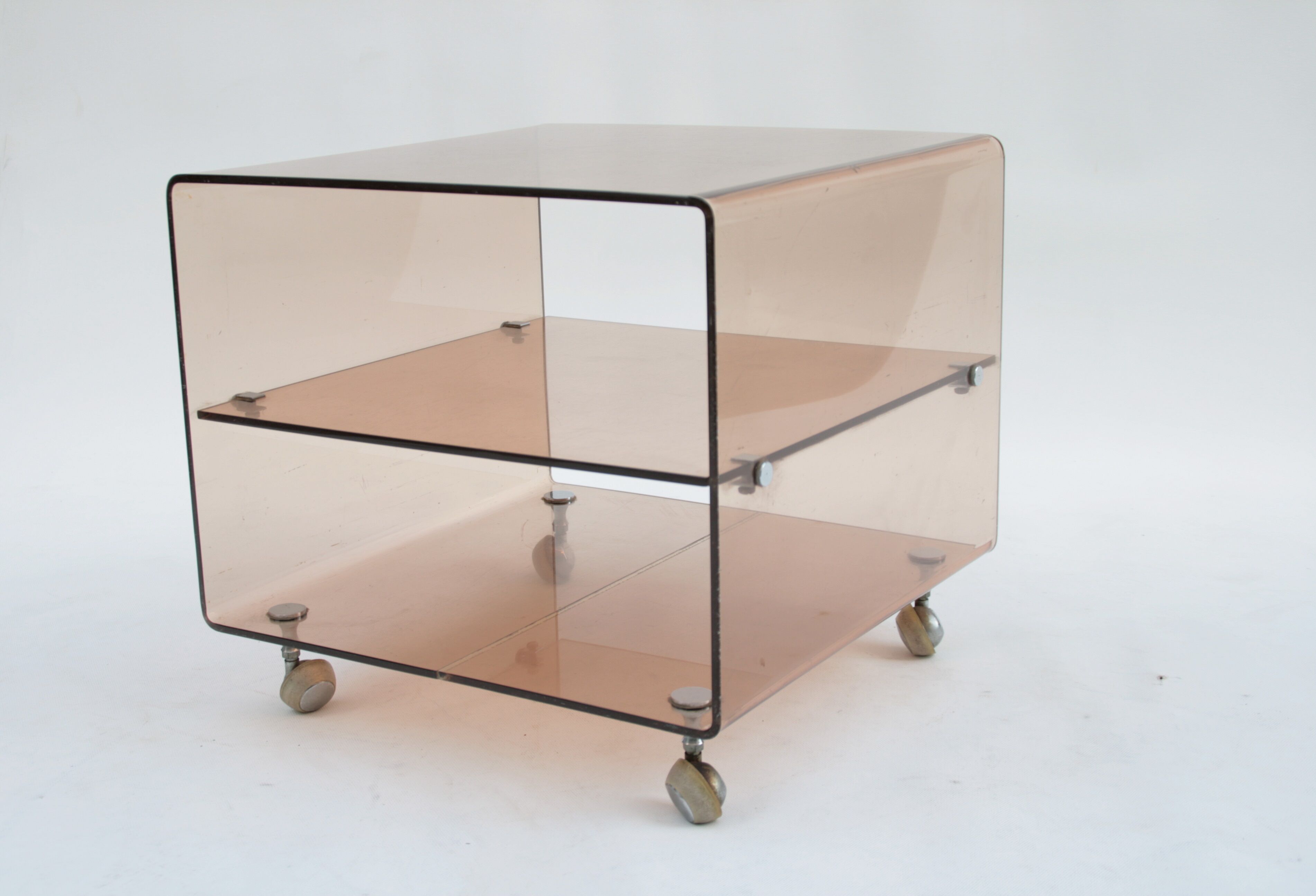 Table d'appoint lucite en plexiglas par Michel Dumas pour Roche Bobois, 1970