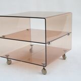 Table d'appoint lucite en plexiglas par Michel Dumas pour Roche Bobois, 1970