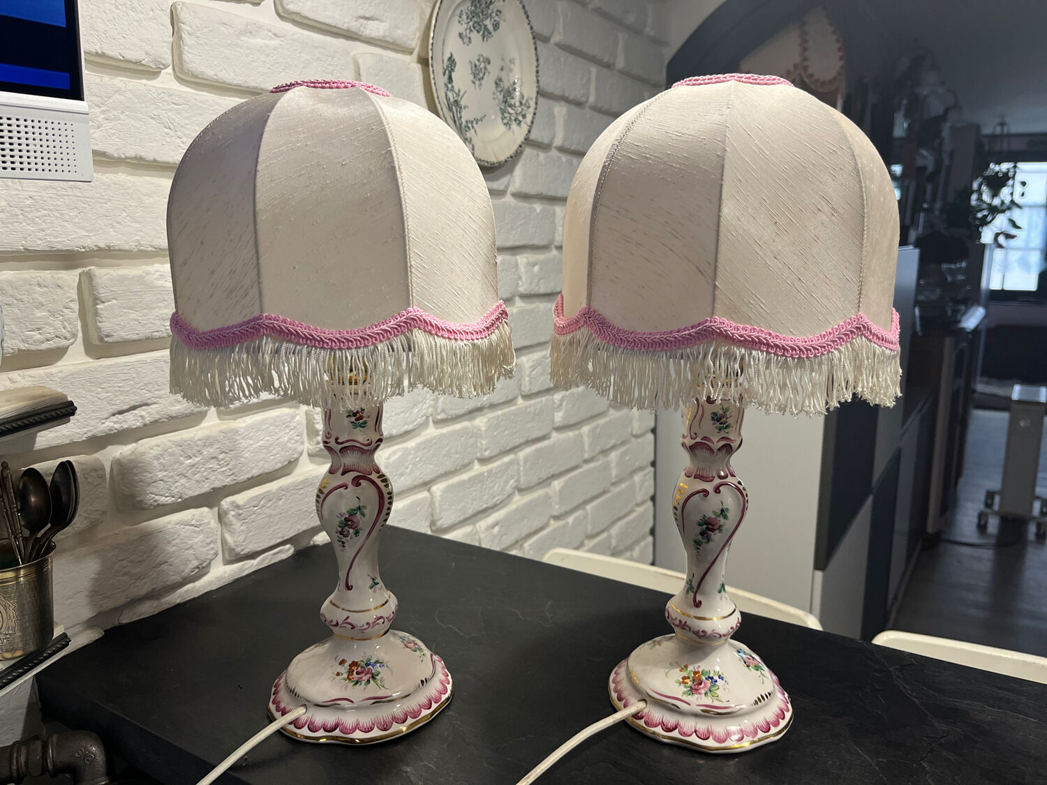 Pair of Clamecy lamps