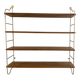 Etagère string laiton et hêtre, 1960