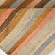 5x7 Salmon & Brown Striped Handmade Kilim Rug, 142x225Cm