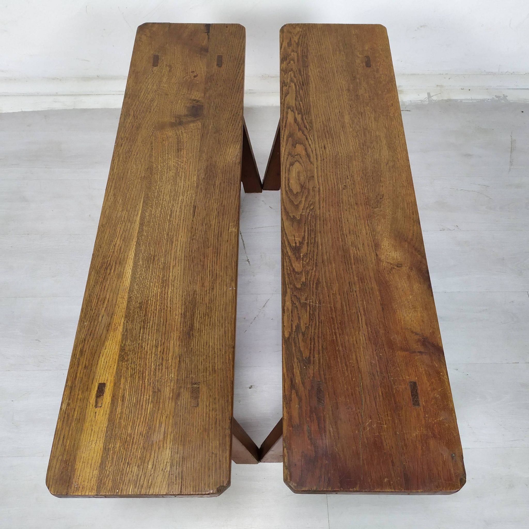 Pair of farm benches