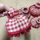 Set of lampshades vichy fabric