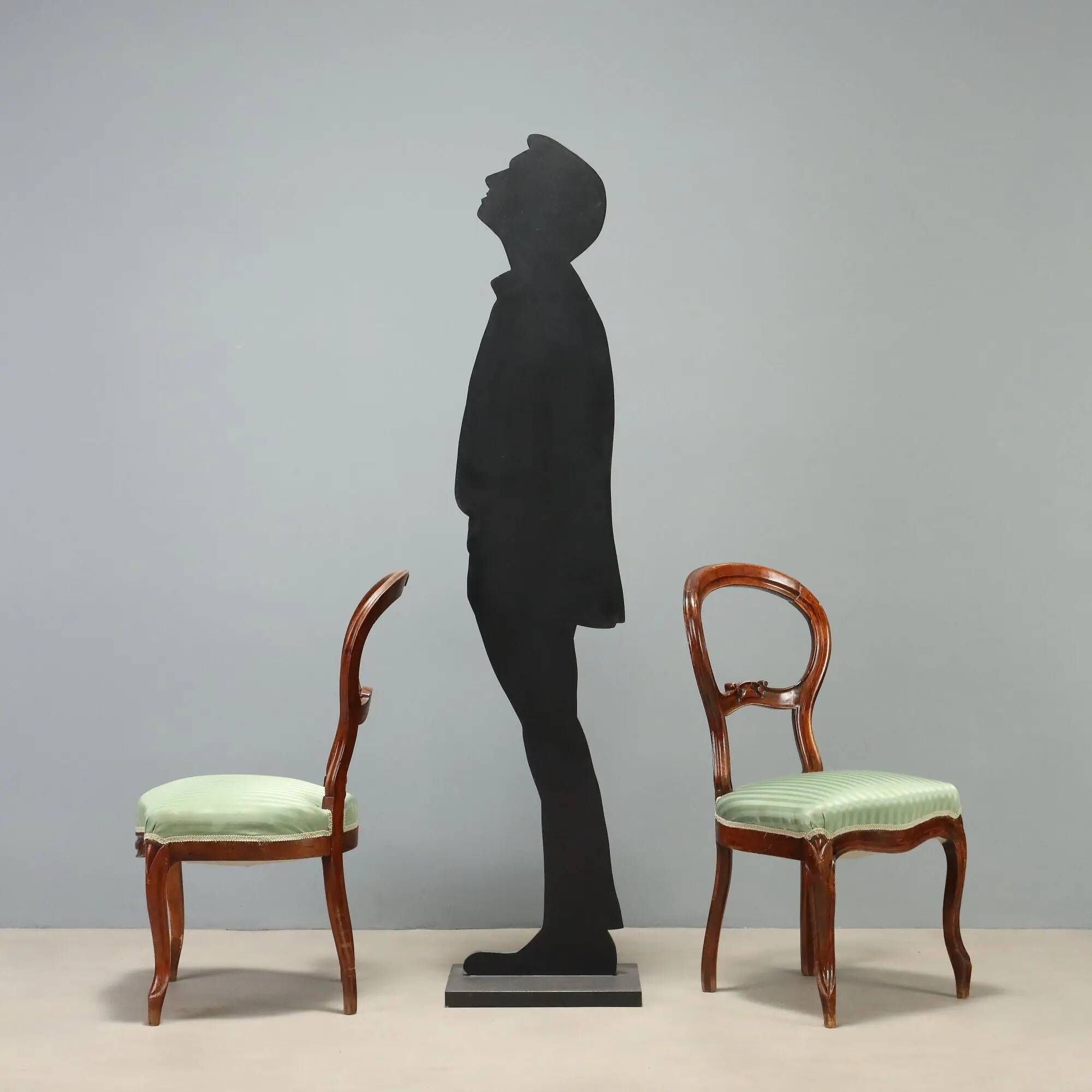 Antique Louis-Philippe walnut chairs, Italy, 19th century