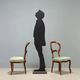 Antique Louis-Philippe walnut chairs, Italy, 19th century