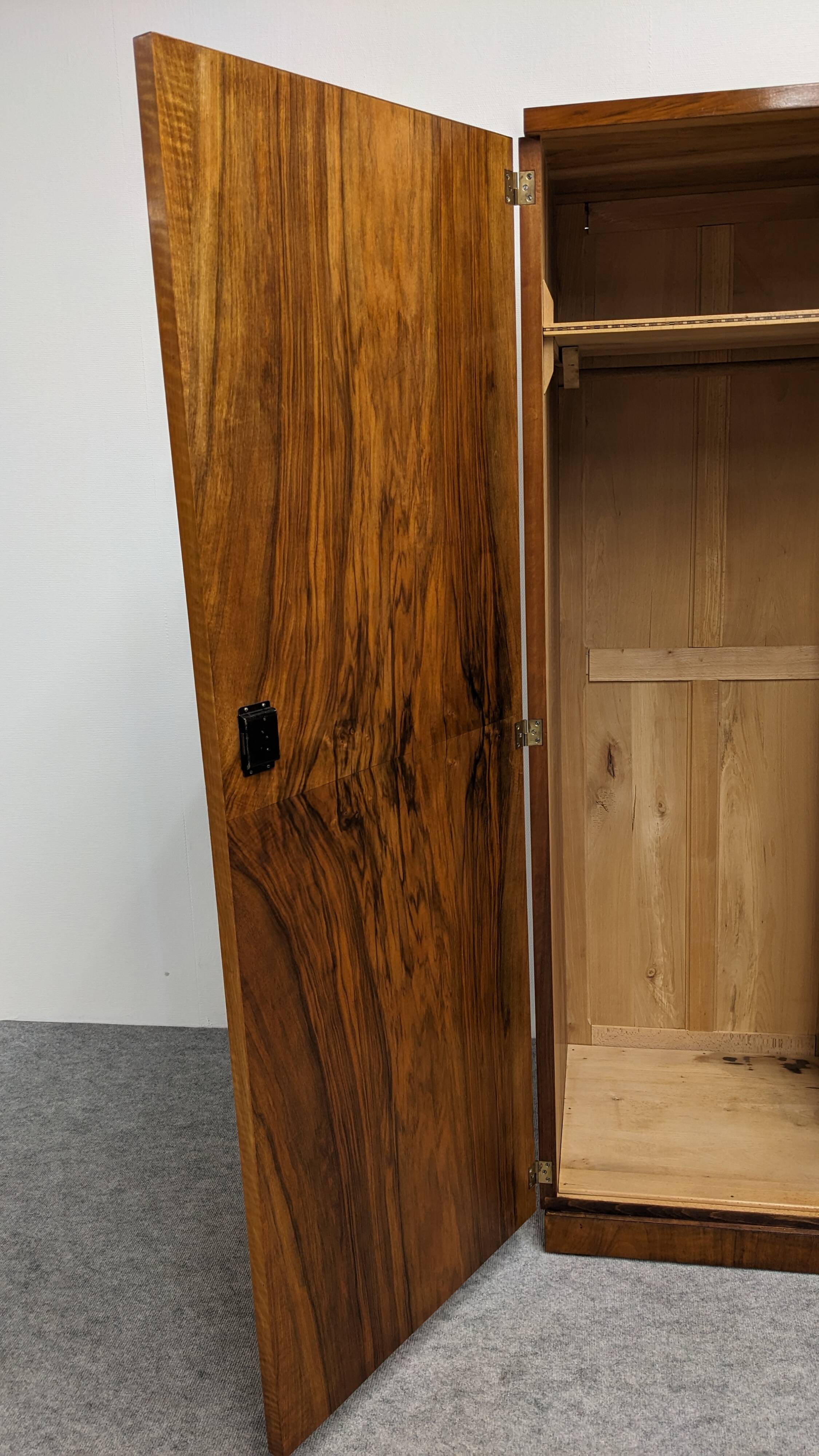 Art Deco burr walnut wardrobe circa 1930