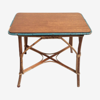 Old rattan coffee table