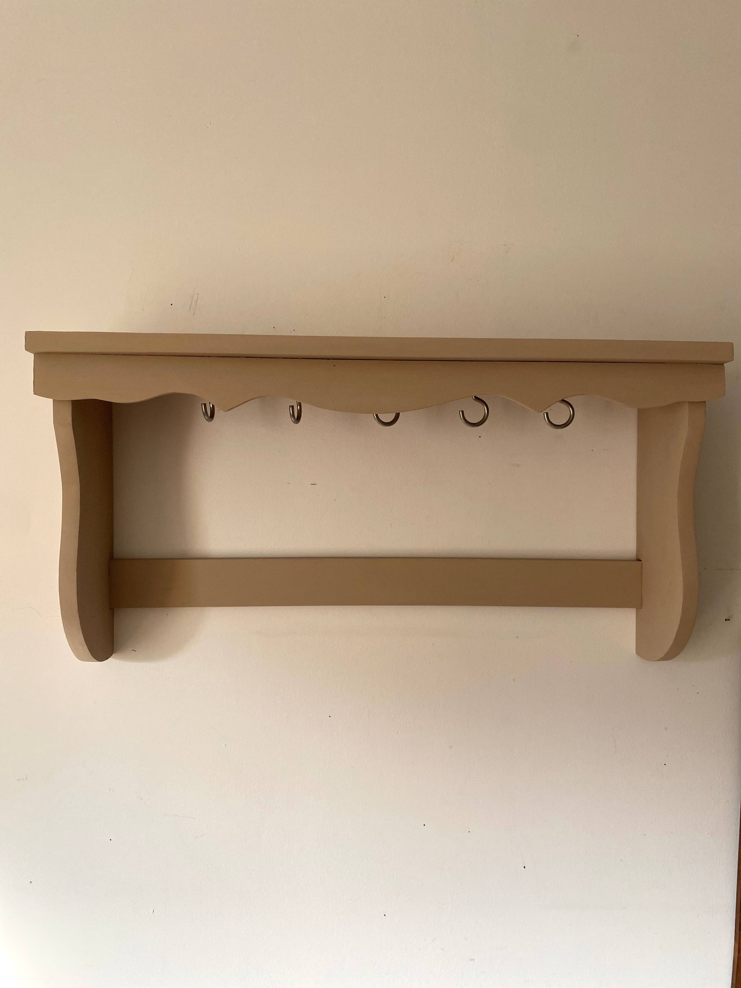 Antique wooden wall shelf