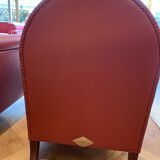Model Lyra Leather Armchairs by Renzo Frau for Poltrona Frau, 1930s, Set of 2