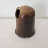 Zoomorphic ceramic candle holder / tealight holder Owl Signed Jean Yves Chevilly