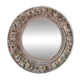 Round mirror with floral patterns