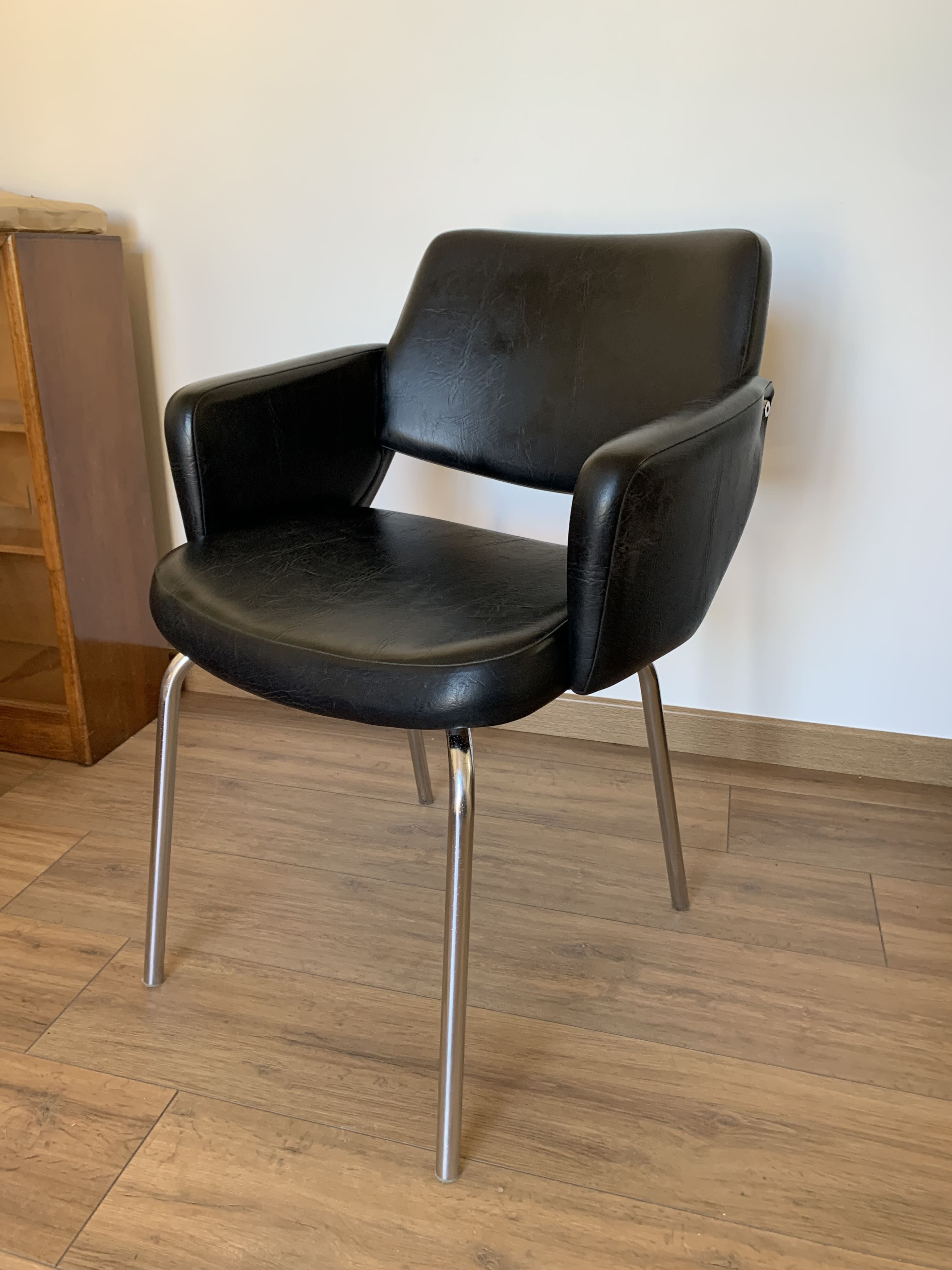 Vintage black armchair