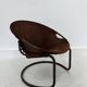 Fauteuil boule vintage en daim par Lusch & Co., 1970s