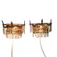 2 appliques Strass - dorées - Années 60