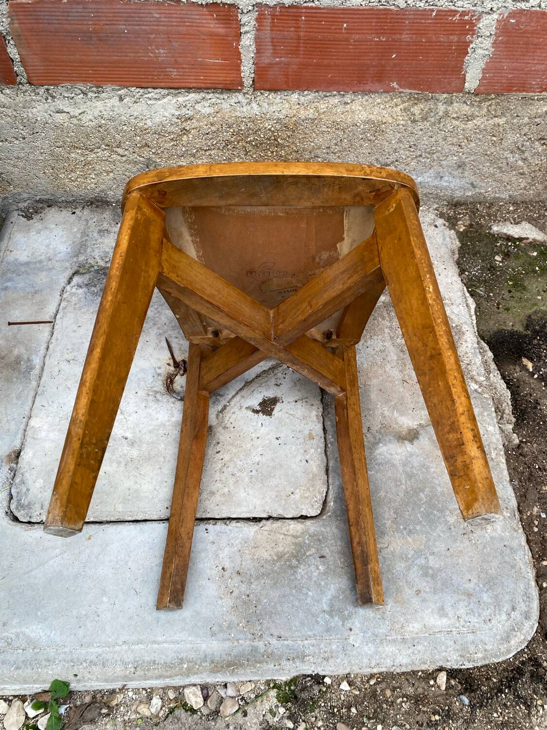 Antique bistrot chair luterma raw wood scandinavian vintage