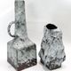 Duo of modernist ceramic vases and brutalist 1960-70 by ES-Keramik Germany