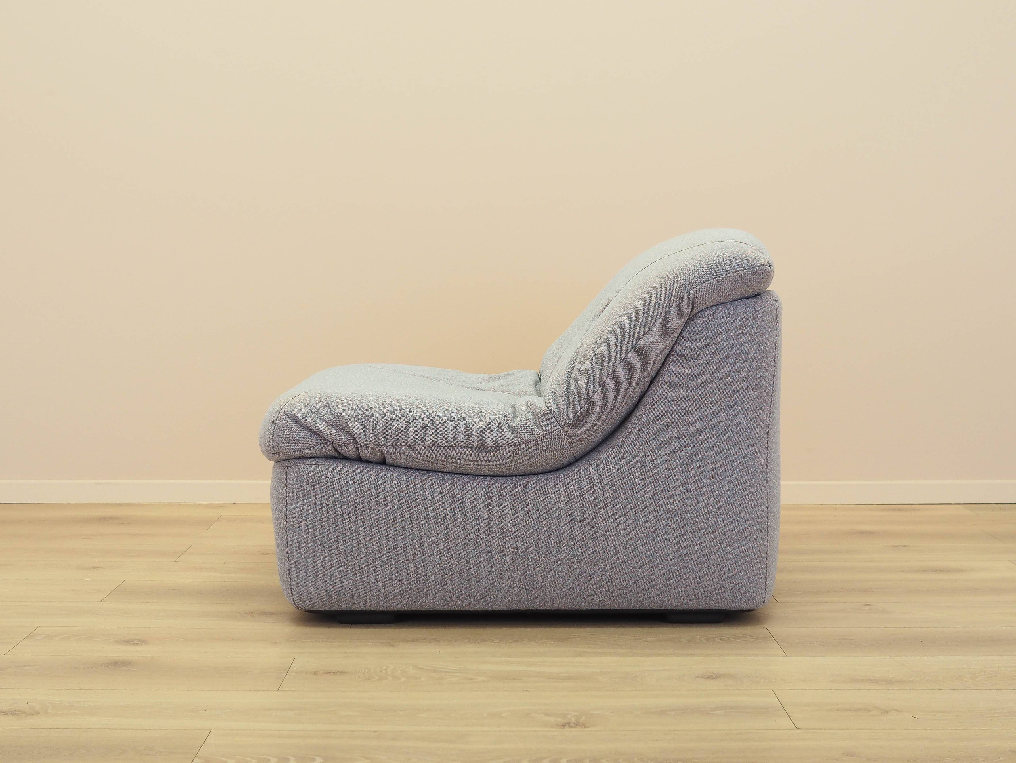 Italian Space Age Lounge Chair 1970s in Bouclé Fabric