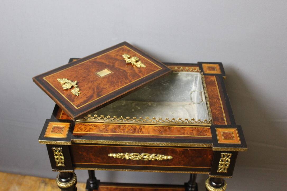 Napoleon III Period Planter In 19th Century Marquetry