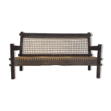 Solid oak and rope sofa, Netherlands 1960's