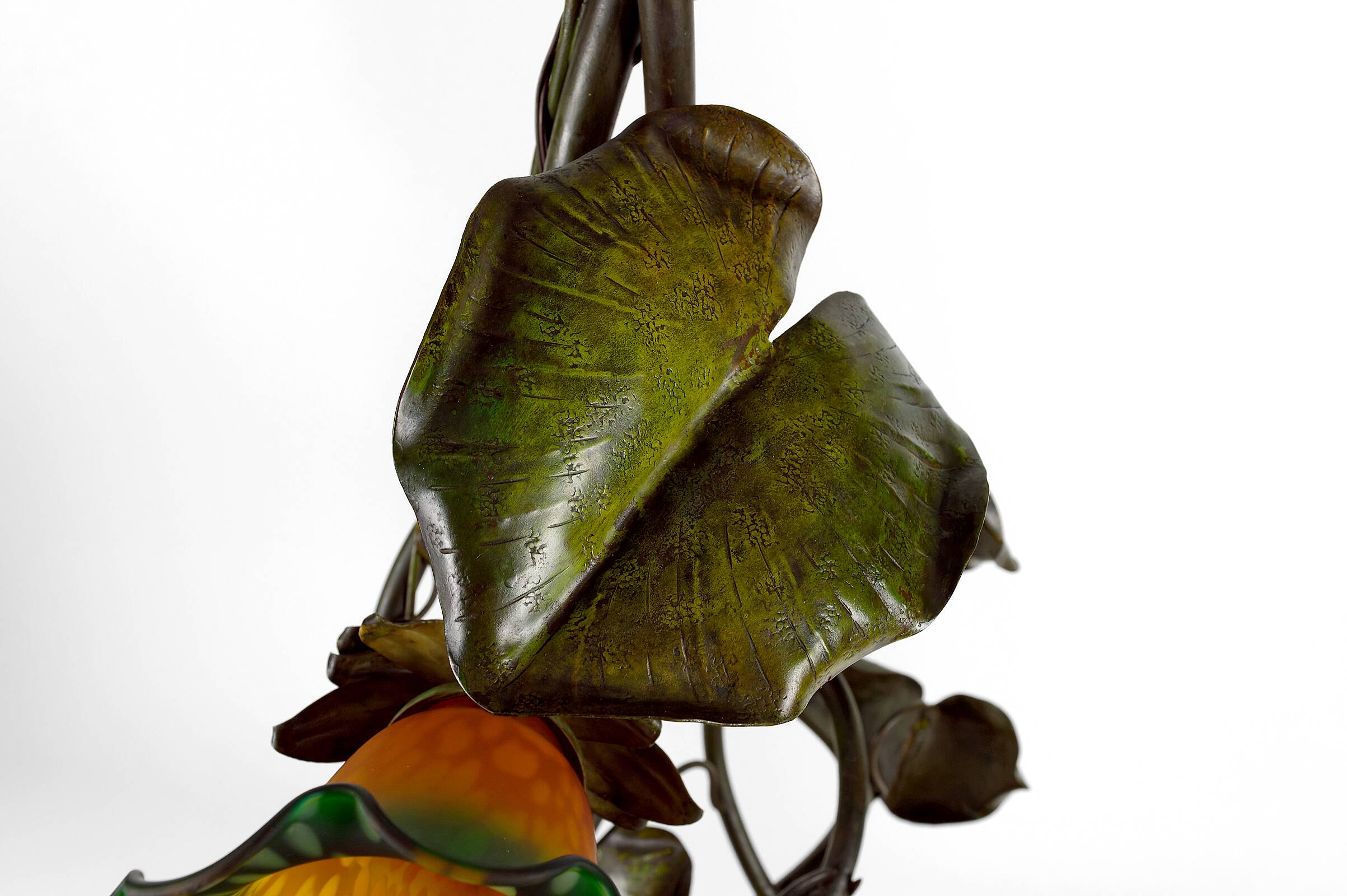 Japanese-style Heron floor lamp, Art Nouveau, France, circa 1900