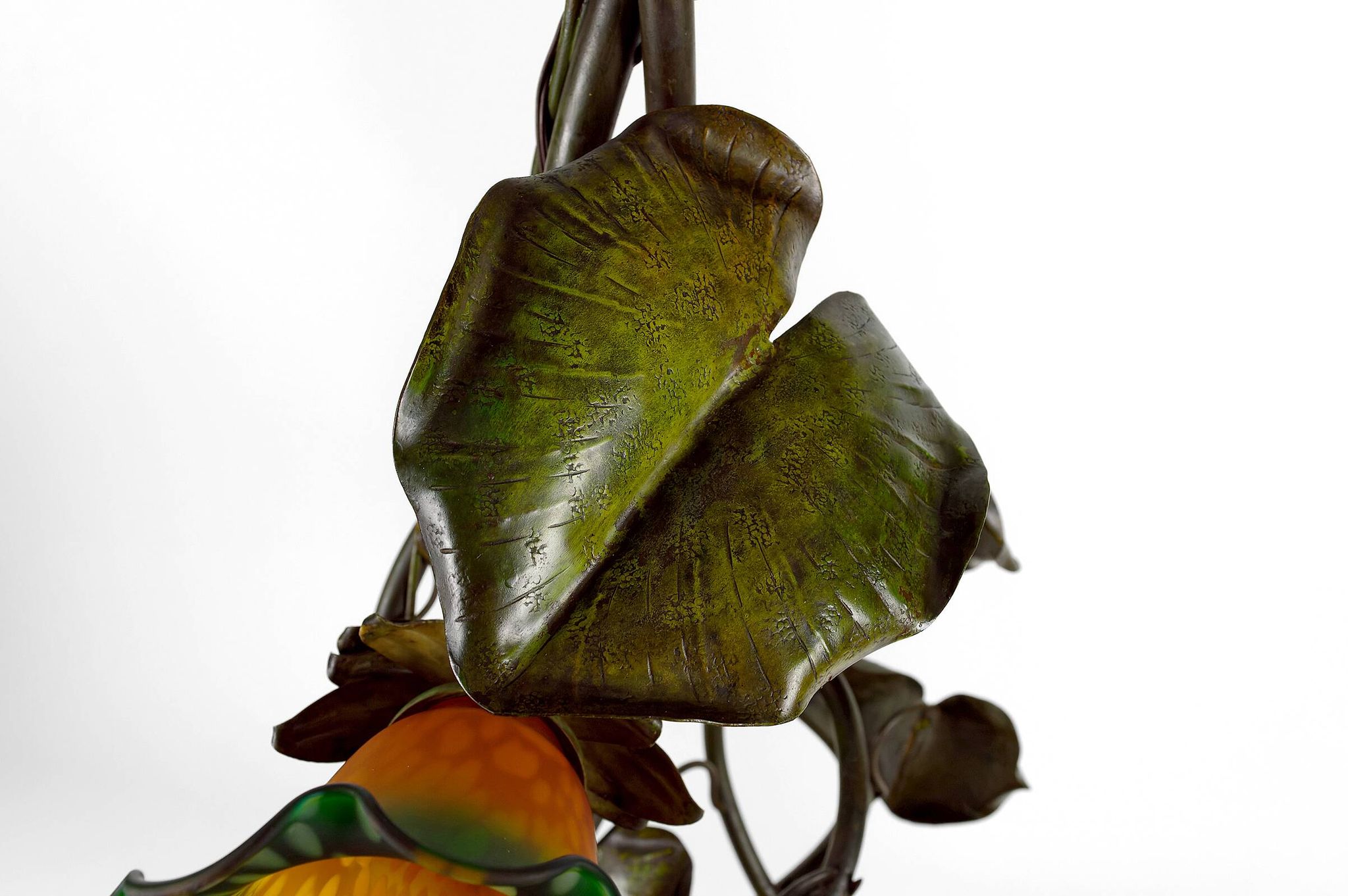 Japanese-style Heron floor lamp, Art Nouveau, France, circa 1900