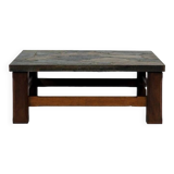 1960s Coffee Table made of Oak and Norwegian Sell Pillarguri Slate