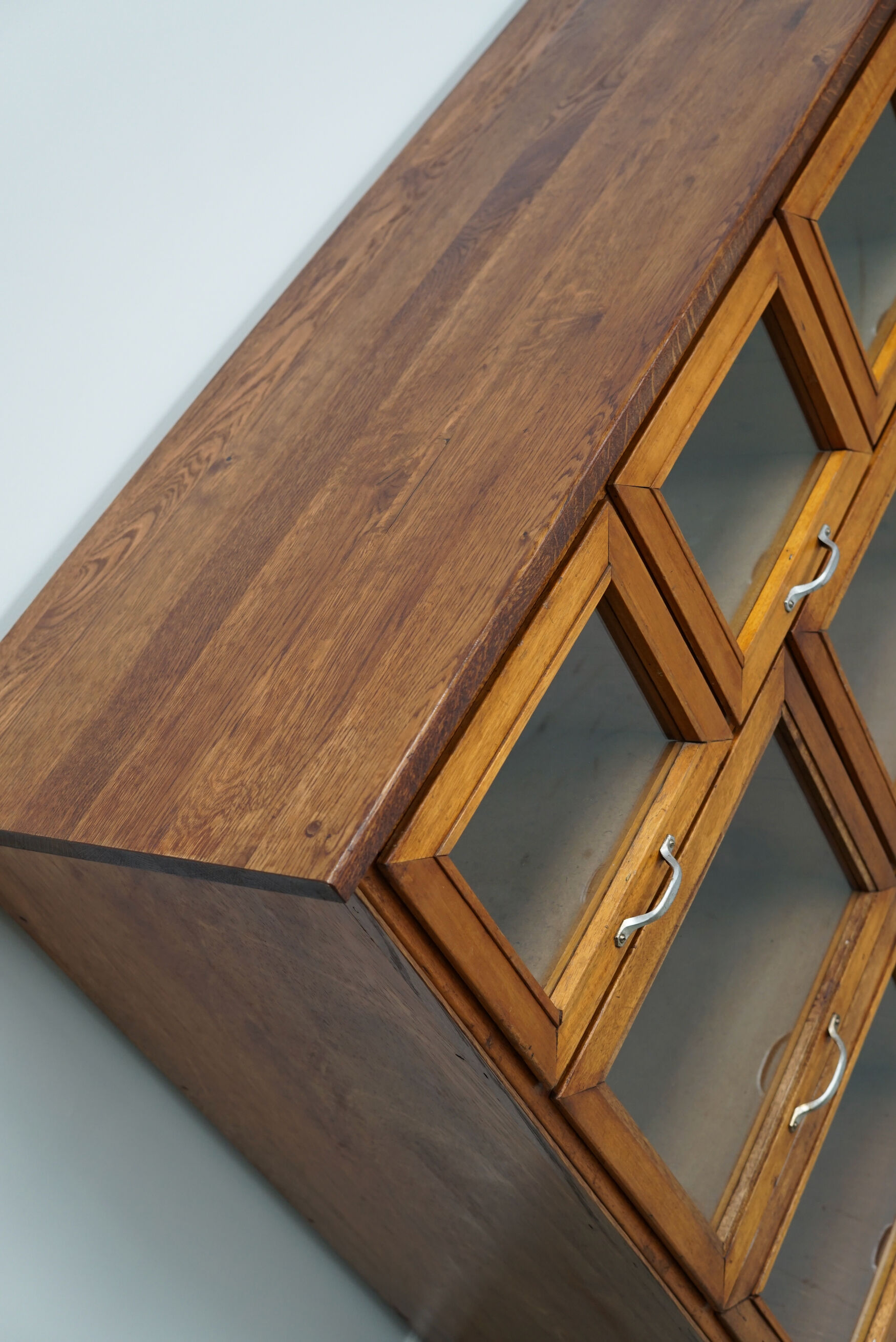 Vintage oak haberdashery cabinet / display cabinet, Netherlands, 1950s