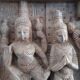 Bas relief indien en bois exotique