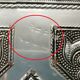 Handcrafted ethnic jewelry box - Hand-pushed silver iron - India - 70's