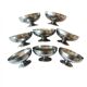 8 vintage 70s ice cream bowls, stainless steel, made in France